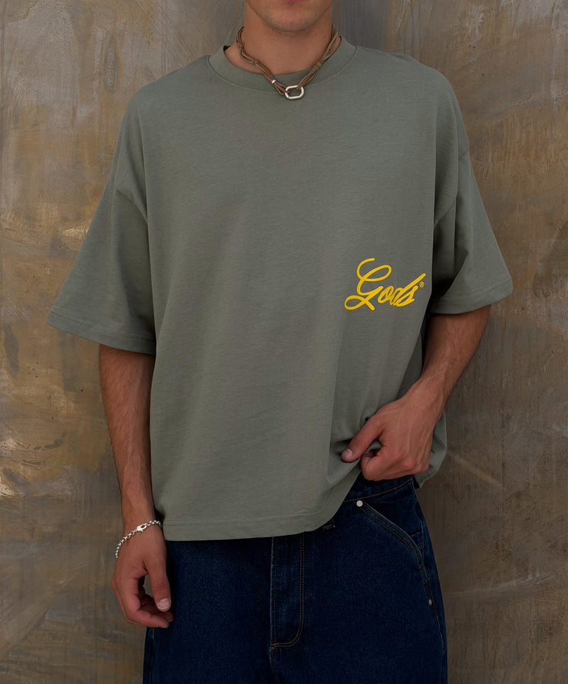 Script Tee Green