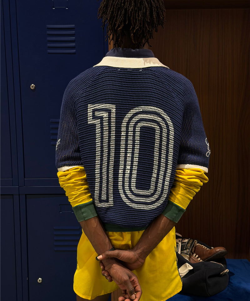 Mundial Knitted Tee Navy