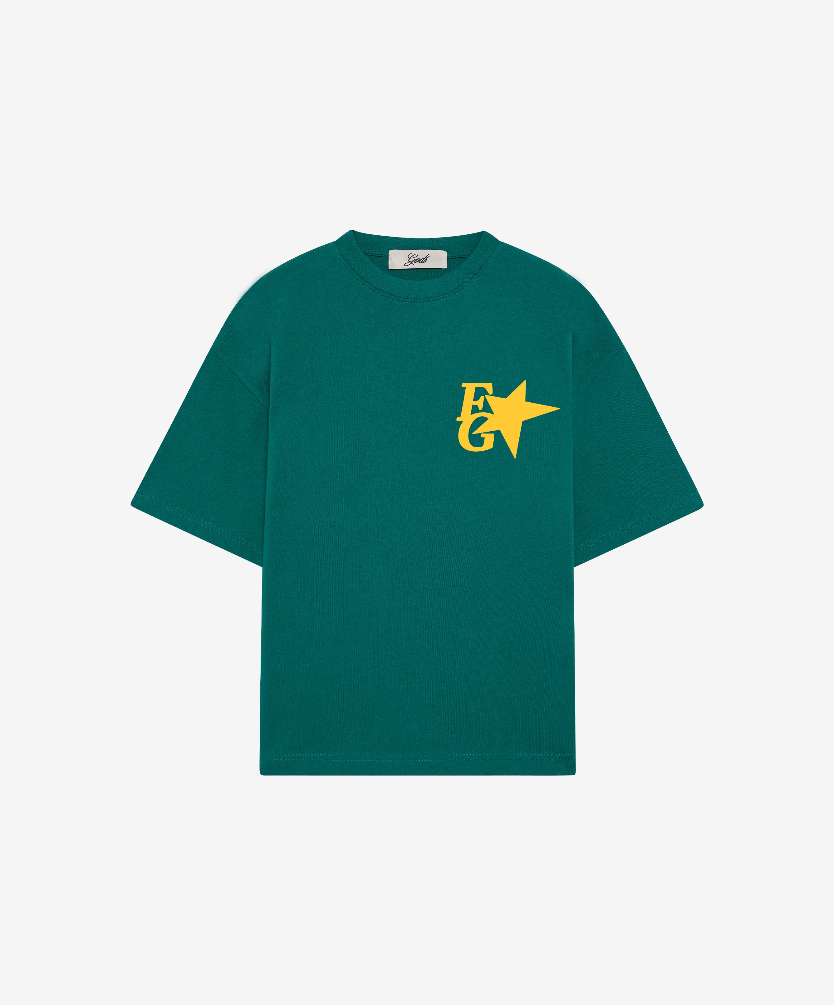 Star Boxy Tee Green