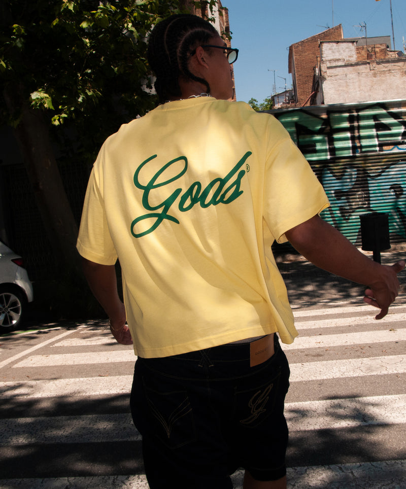 Script Tee Yellow