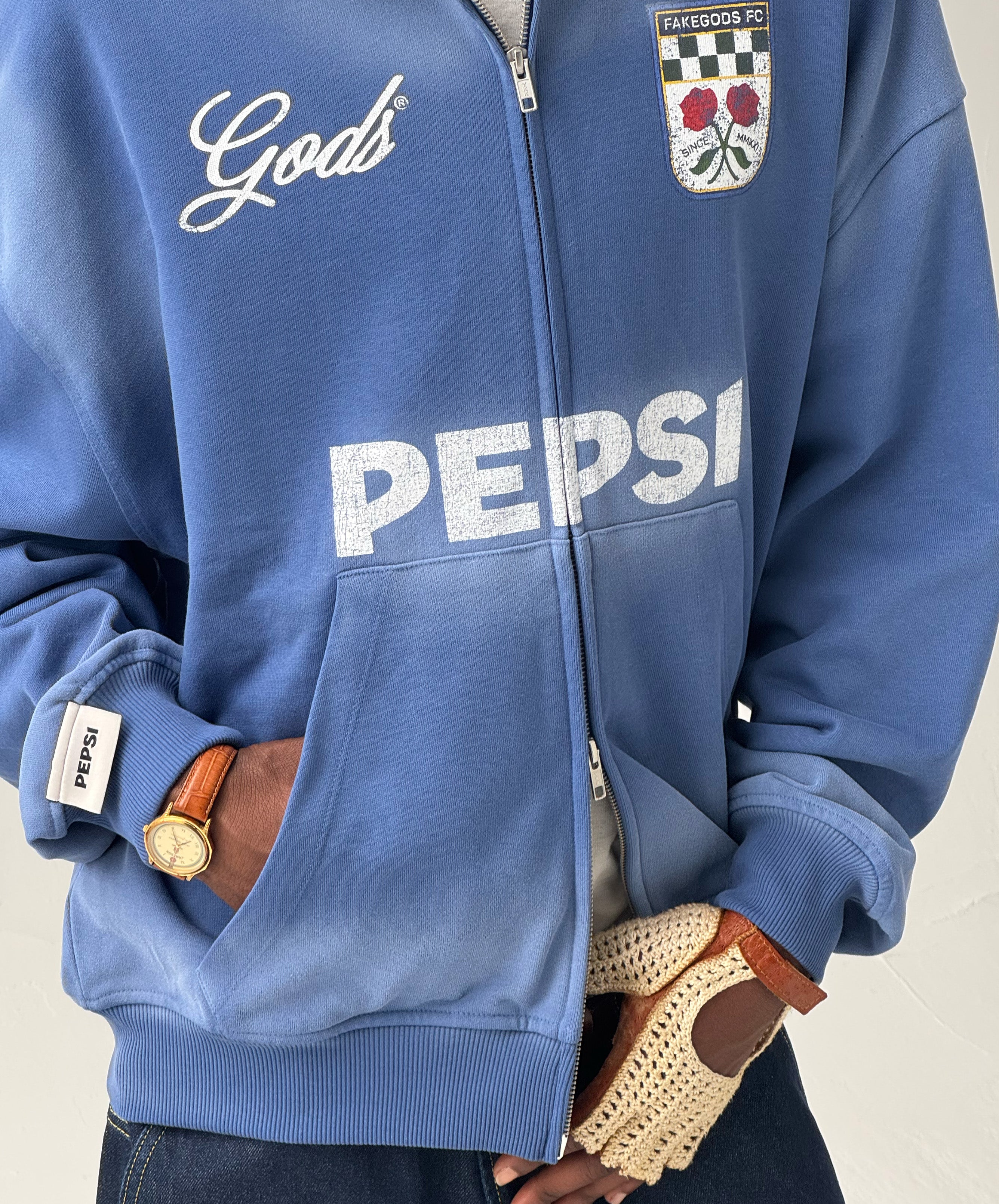 Track Zipper Blue