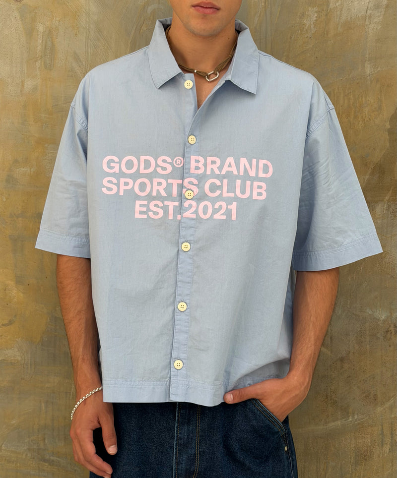 Gods® Brand Sports Club Shirt Light Blue