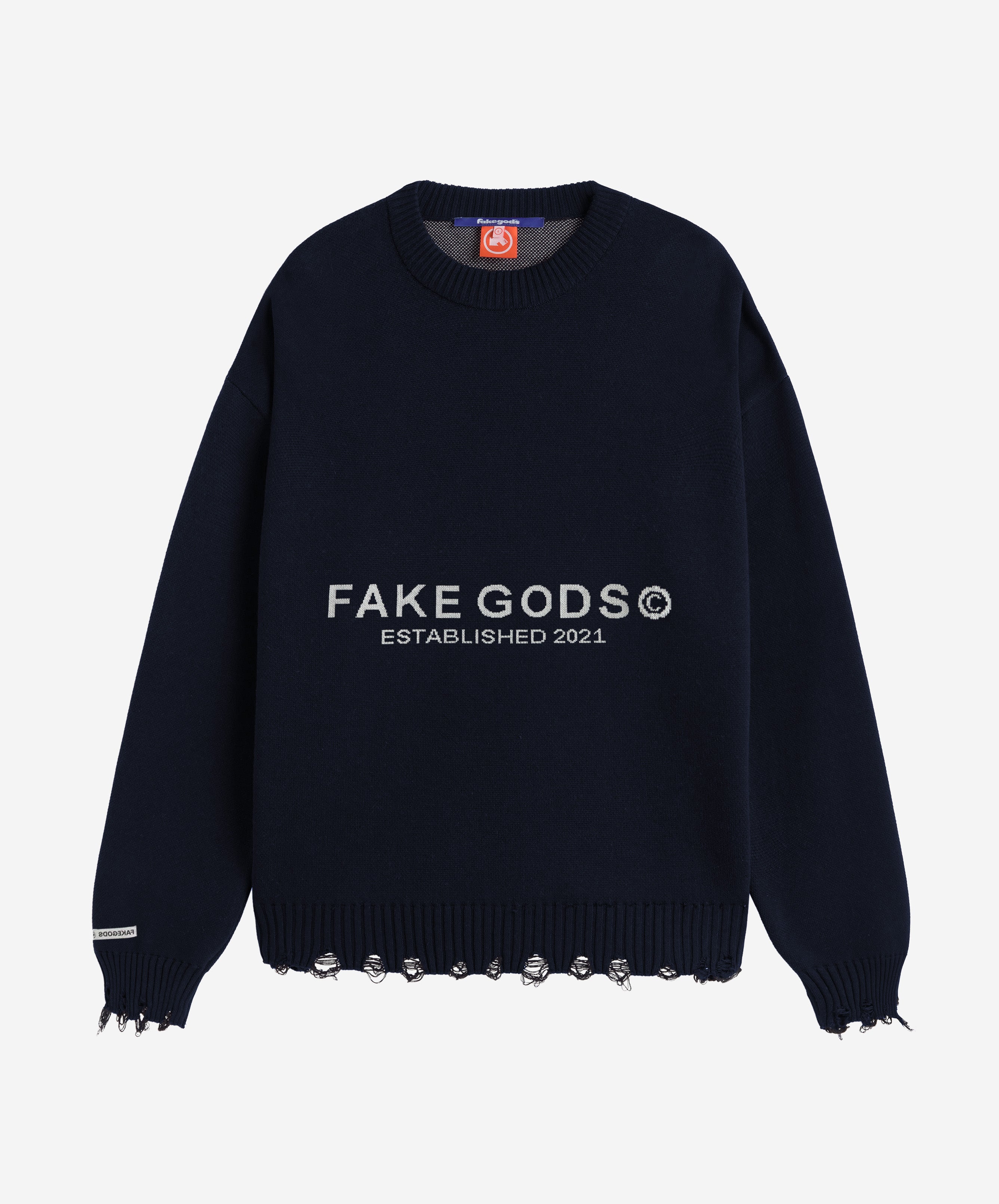Big Stage Knitted Sweater Navy