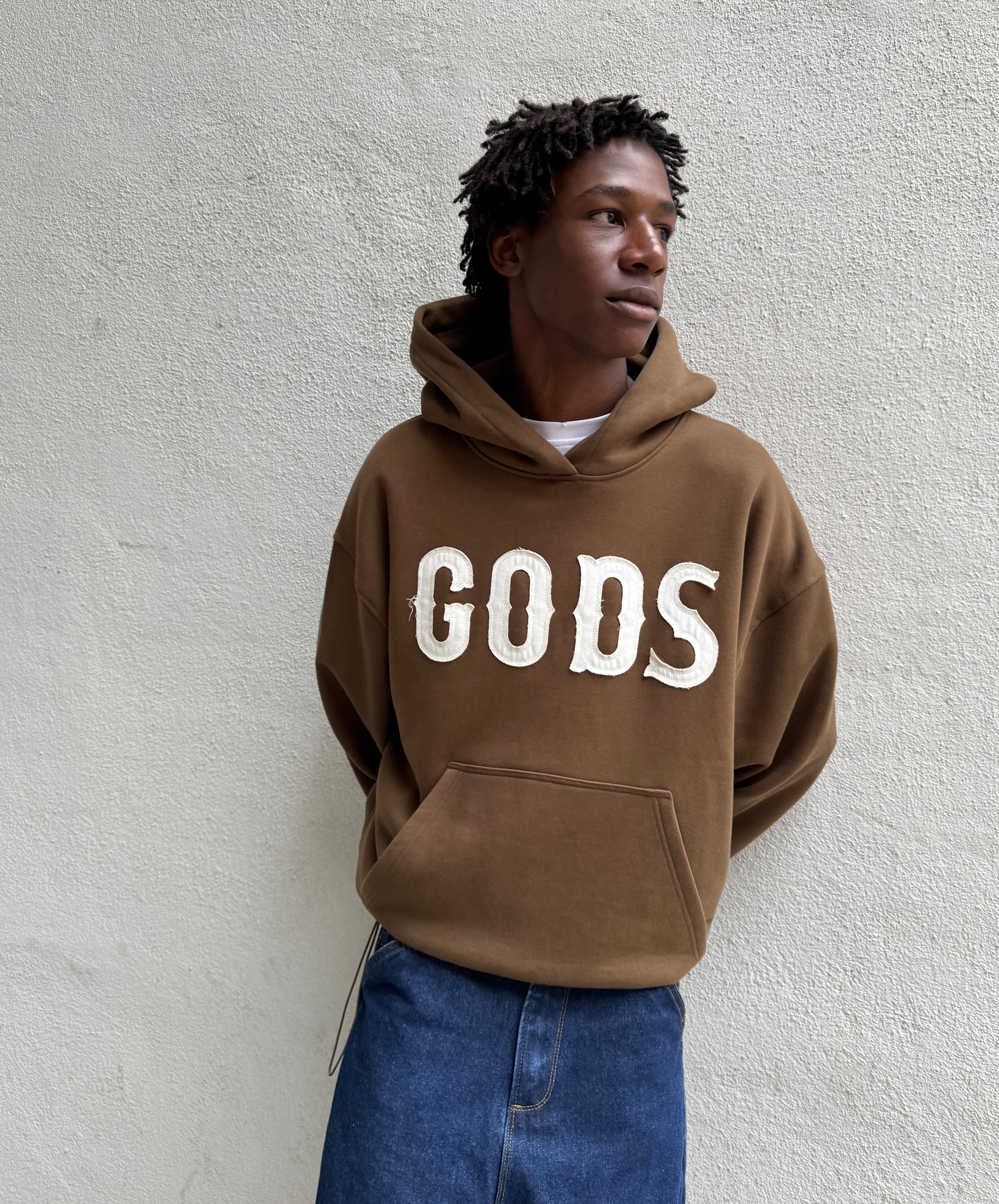 Gods Hoodie Brown