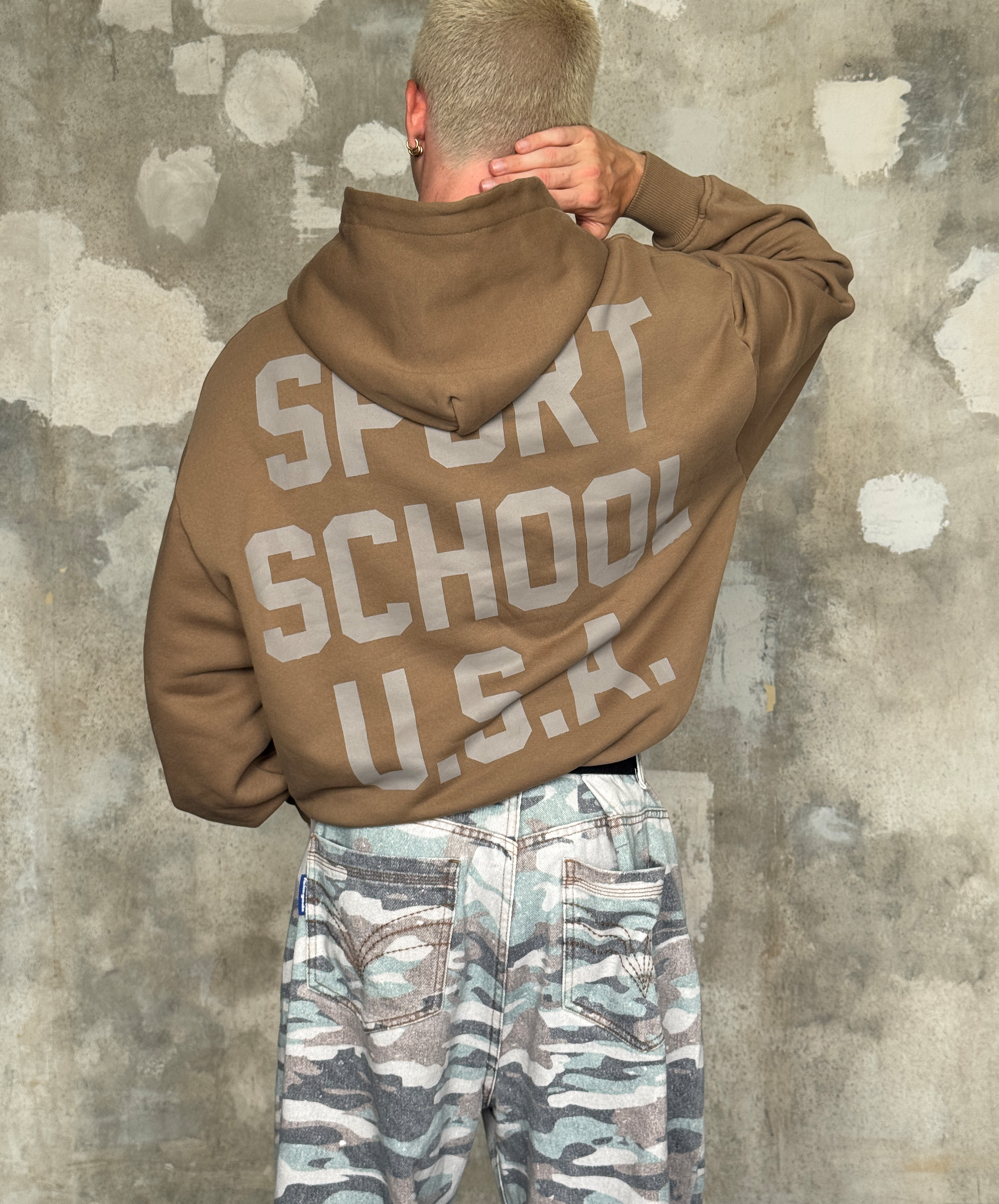 Fg School Usa Hoodie Brown