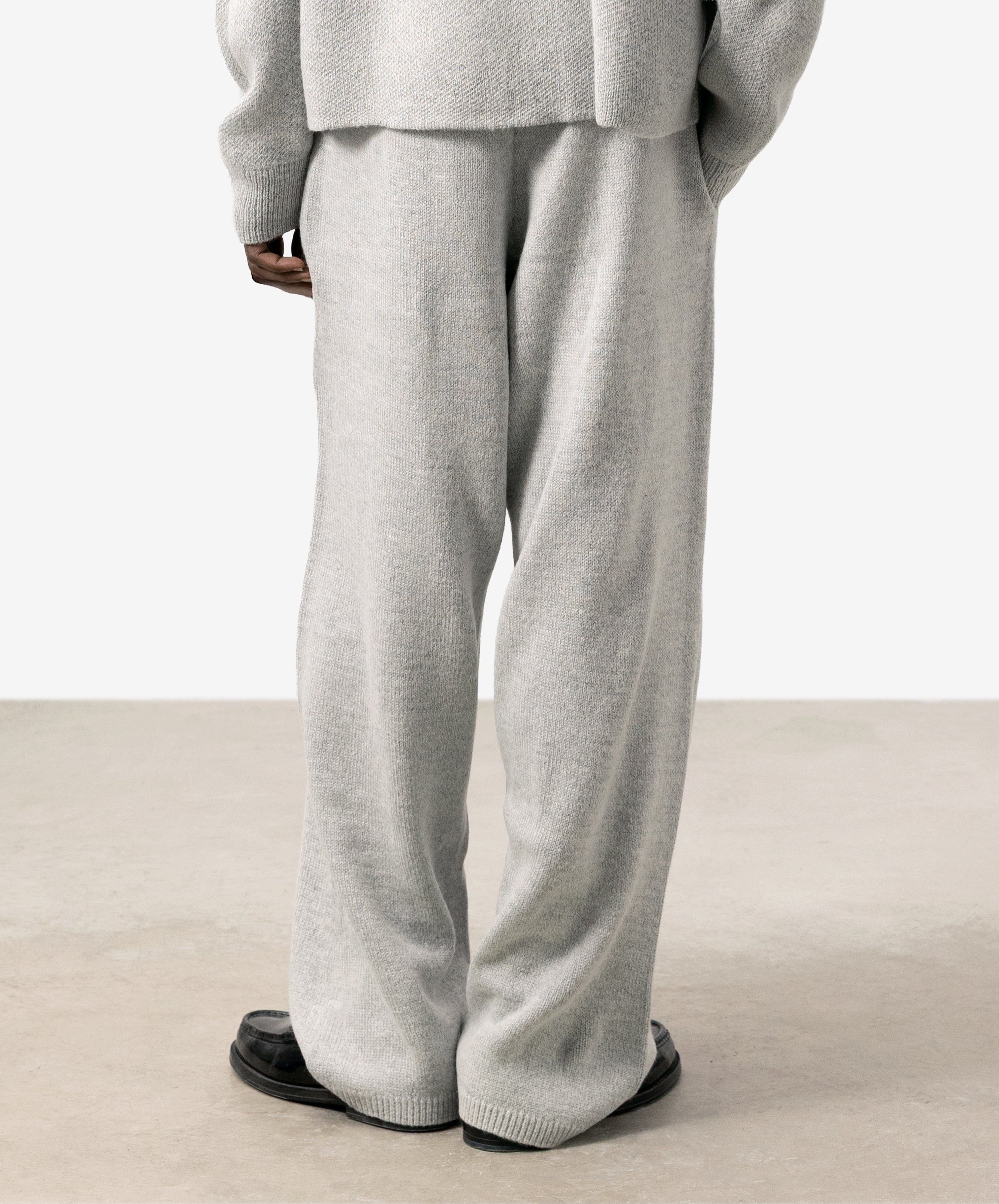 Handwritten Knitted Joggers Light Grey