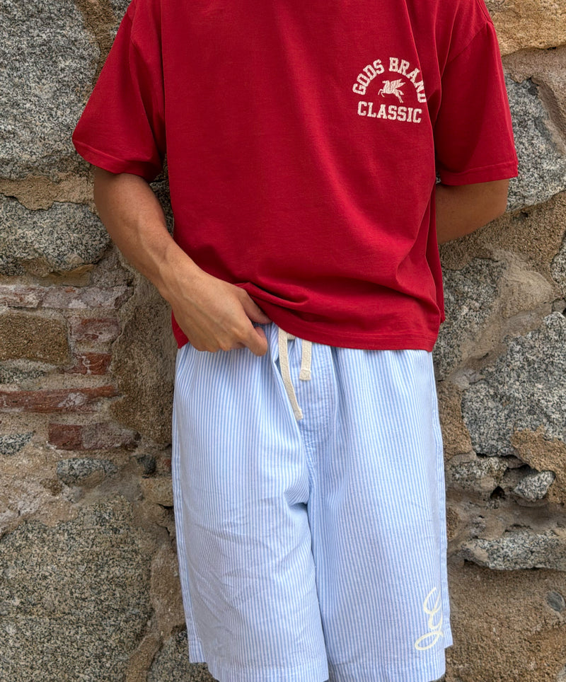 Gods Popelin Jorts Blue