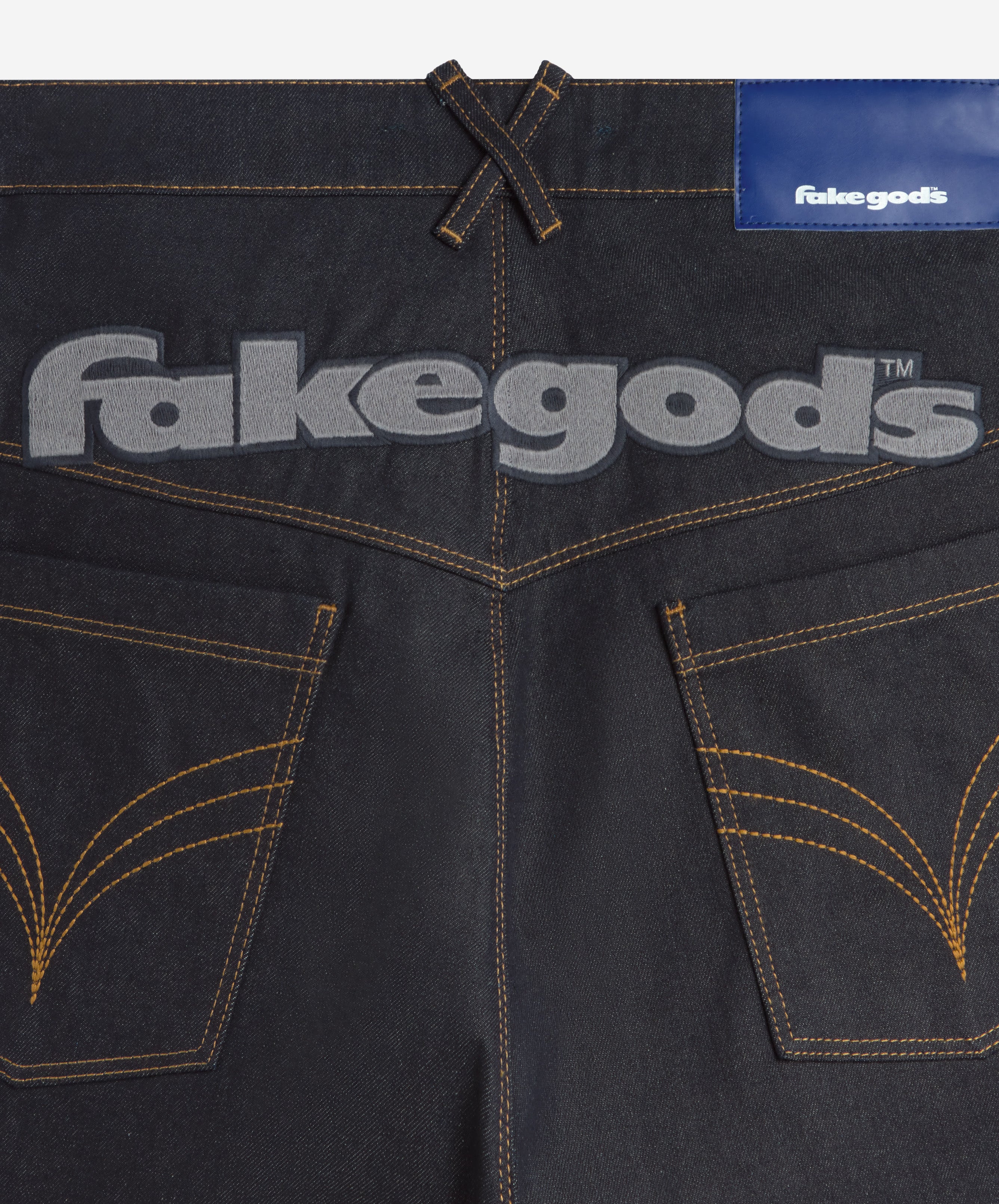 Fakegods Denim Shorts Navy
