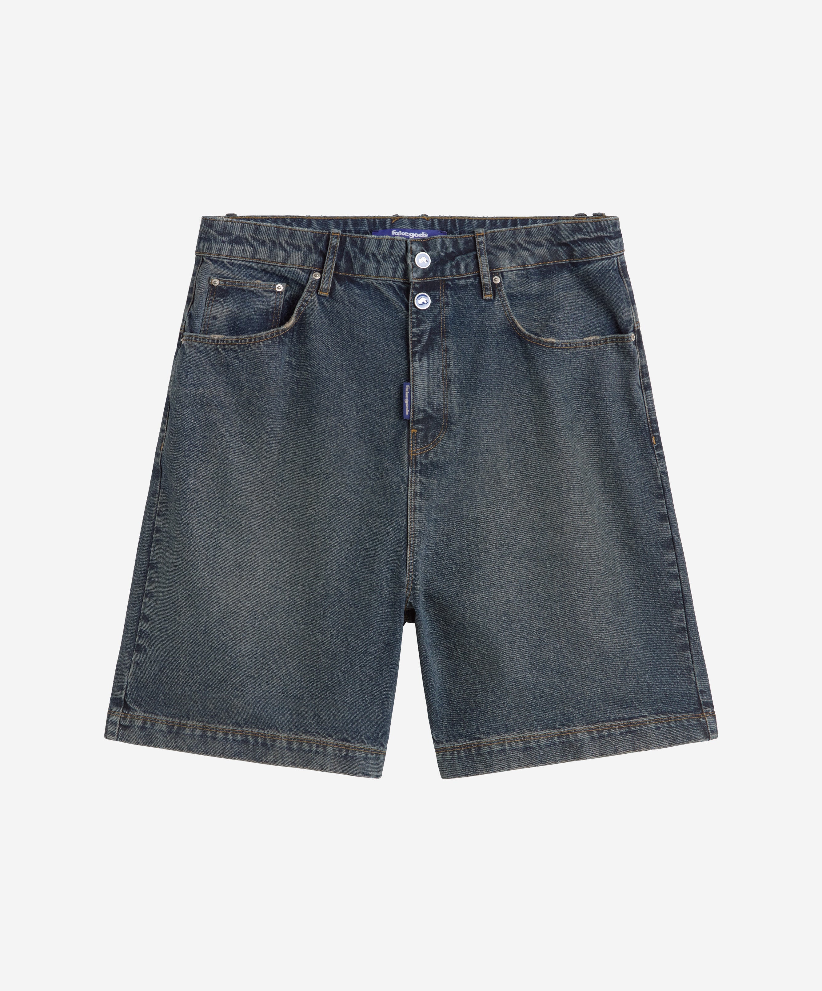 Fakegods Denim Shorts Blue