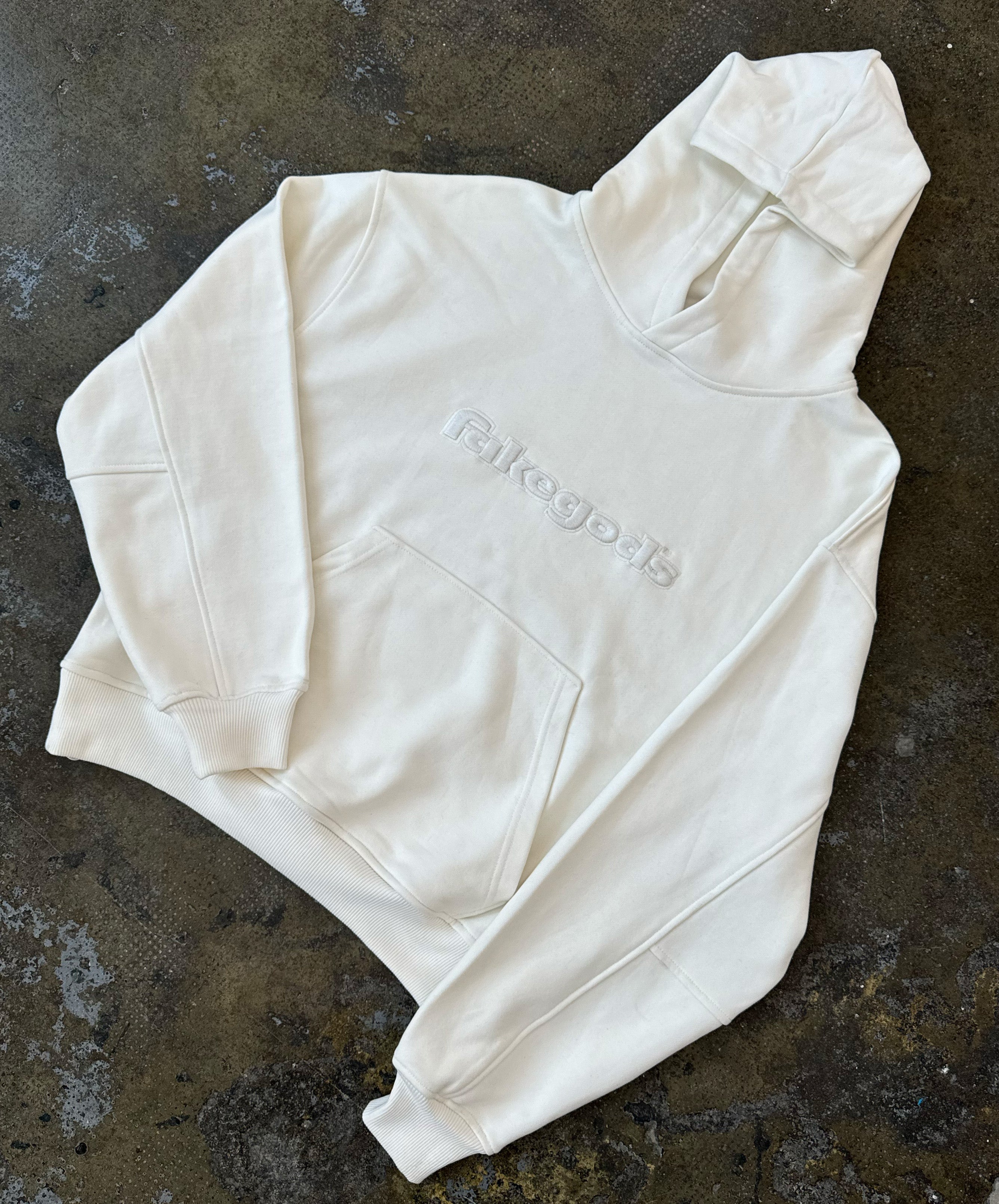 Solid Logo Hoodie Cream