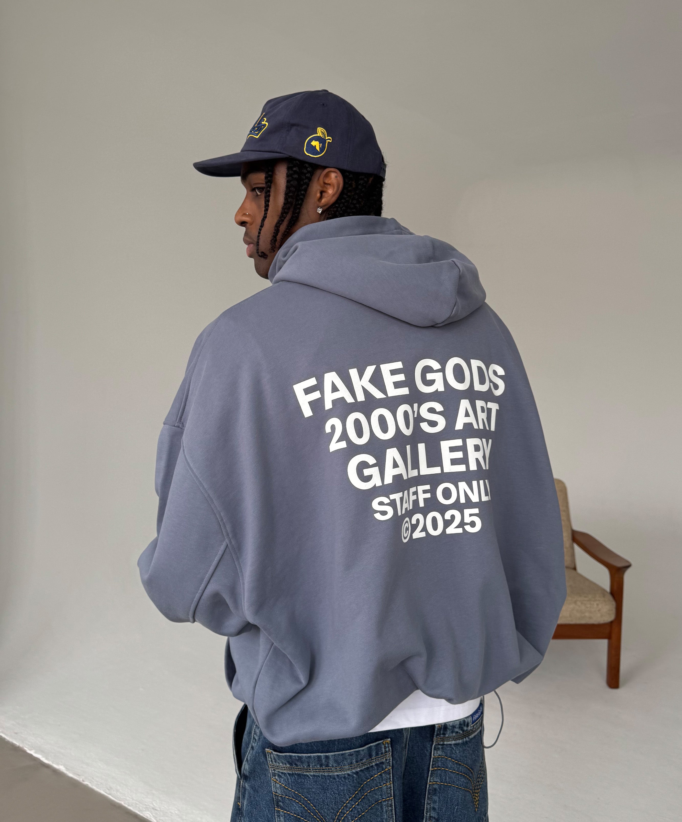 Staff Hoodie Blue Grey