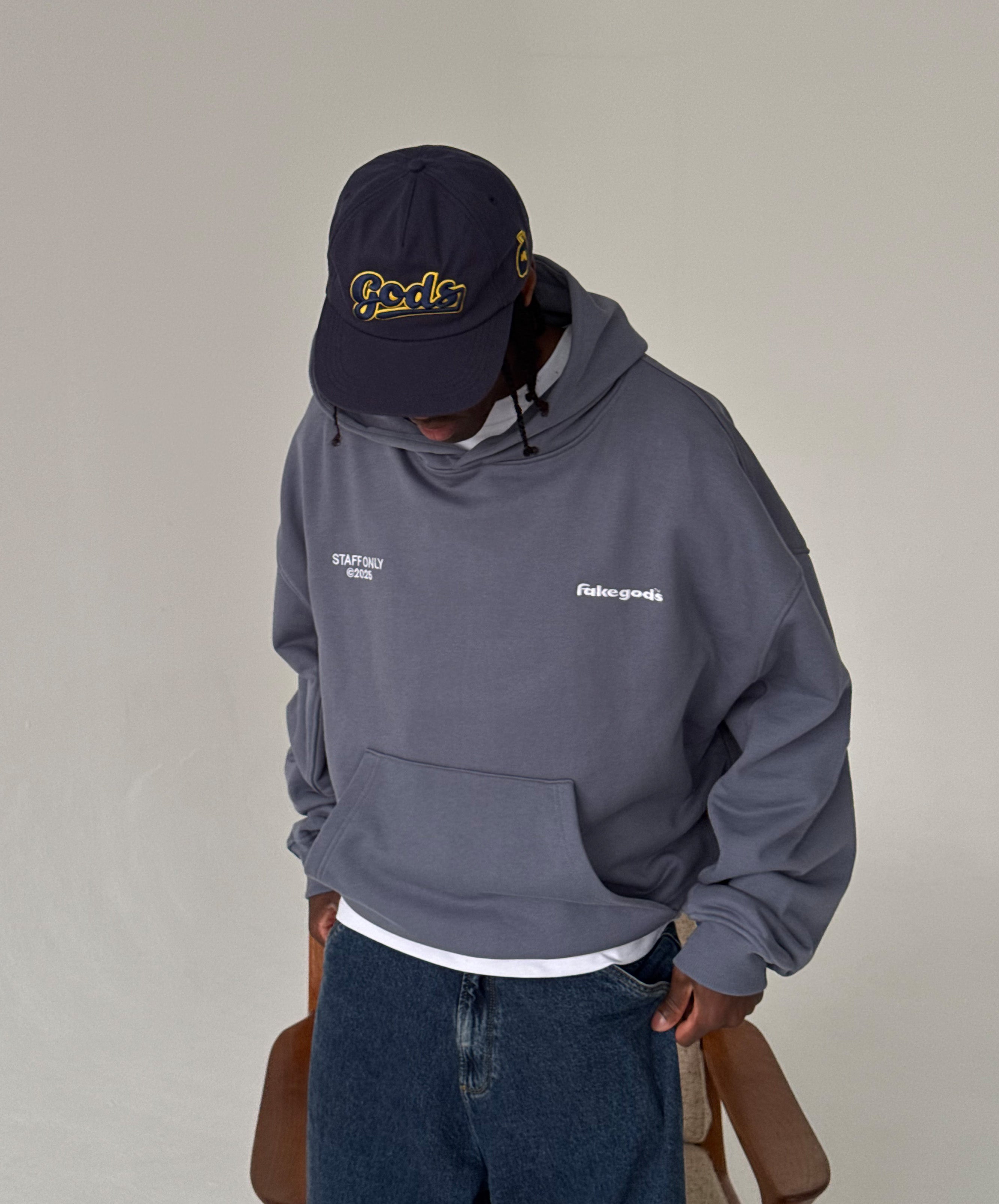 Staff Hoodie Blue Grey