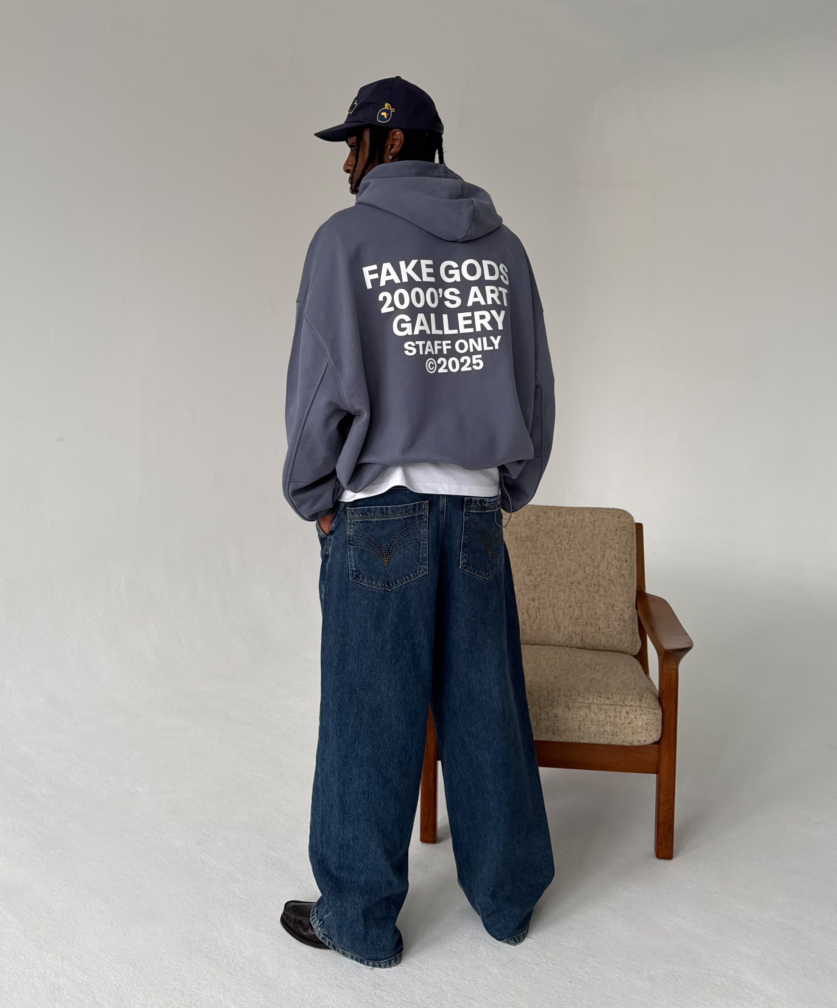 Staff Hoodie Blue Grey