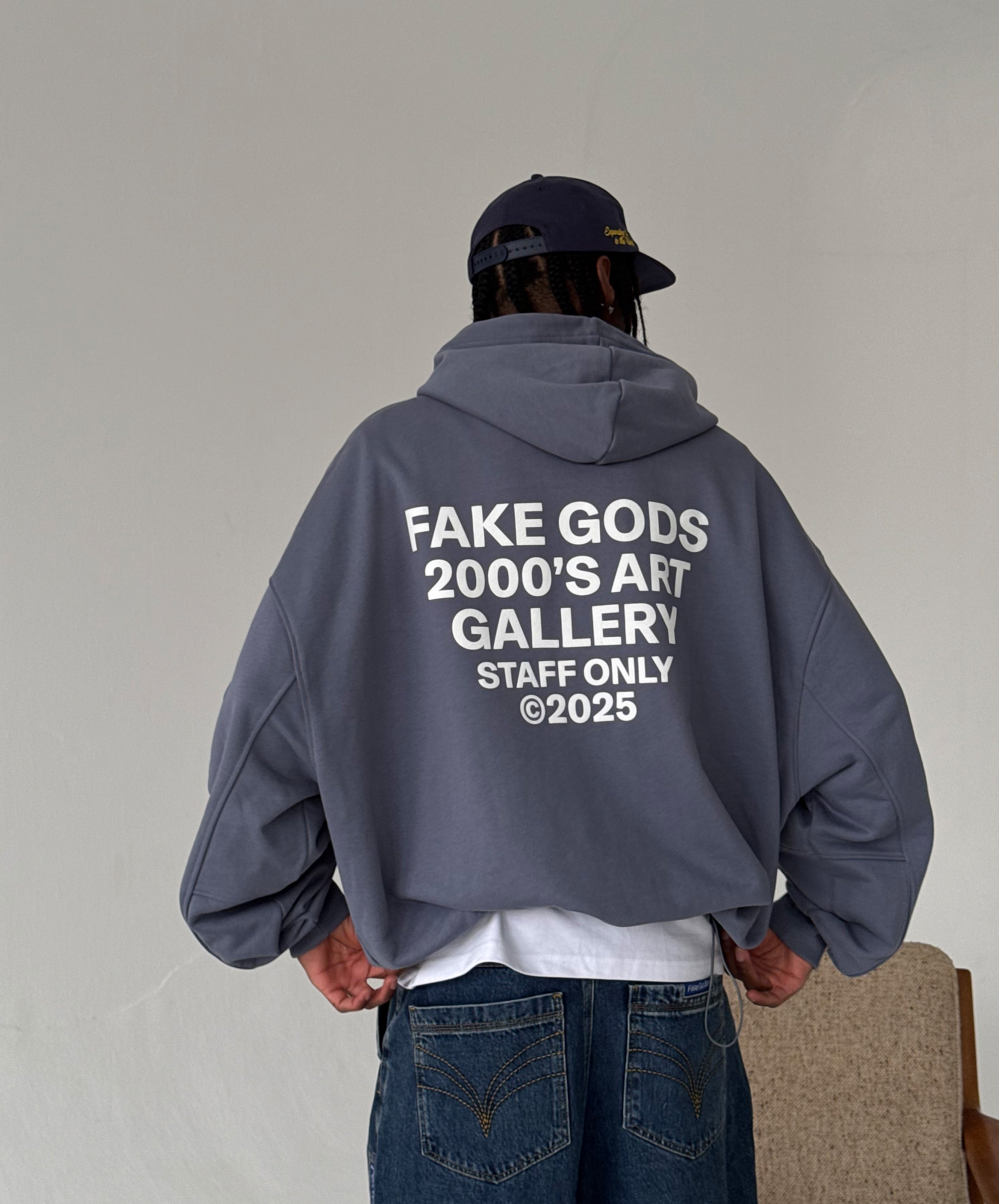 Staff Hoodie Blue Grey