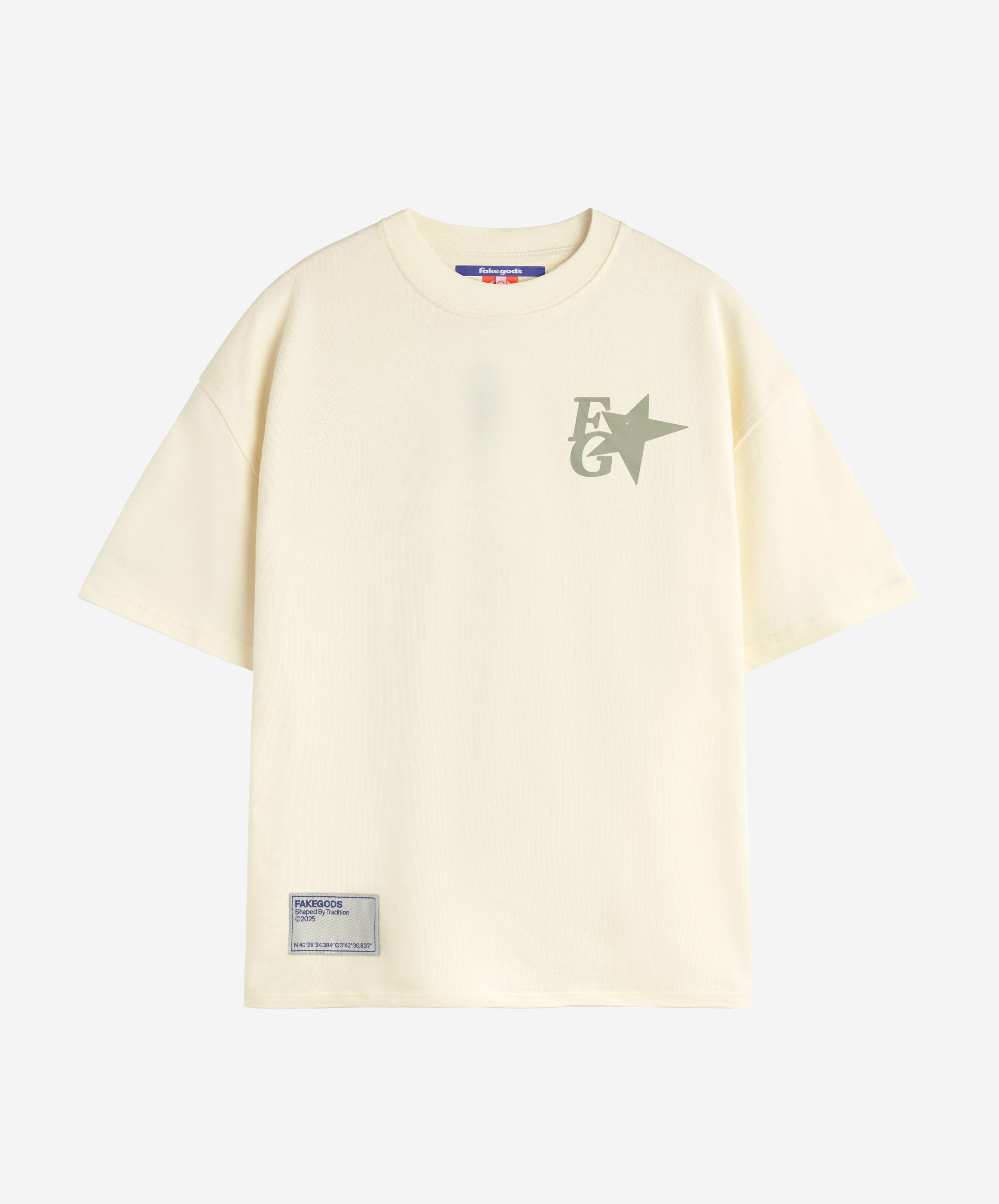 Star Boxy Tee Cream