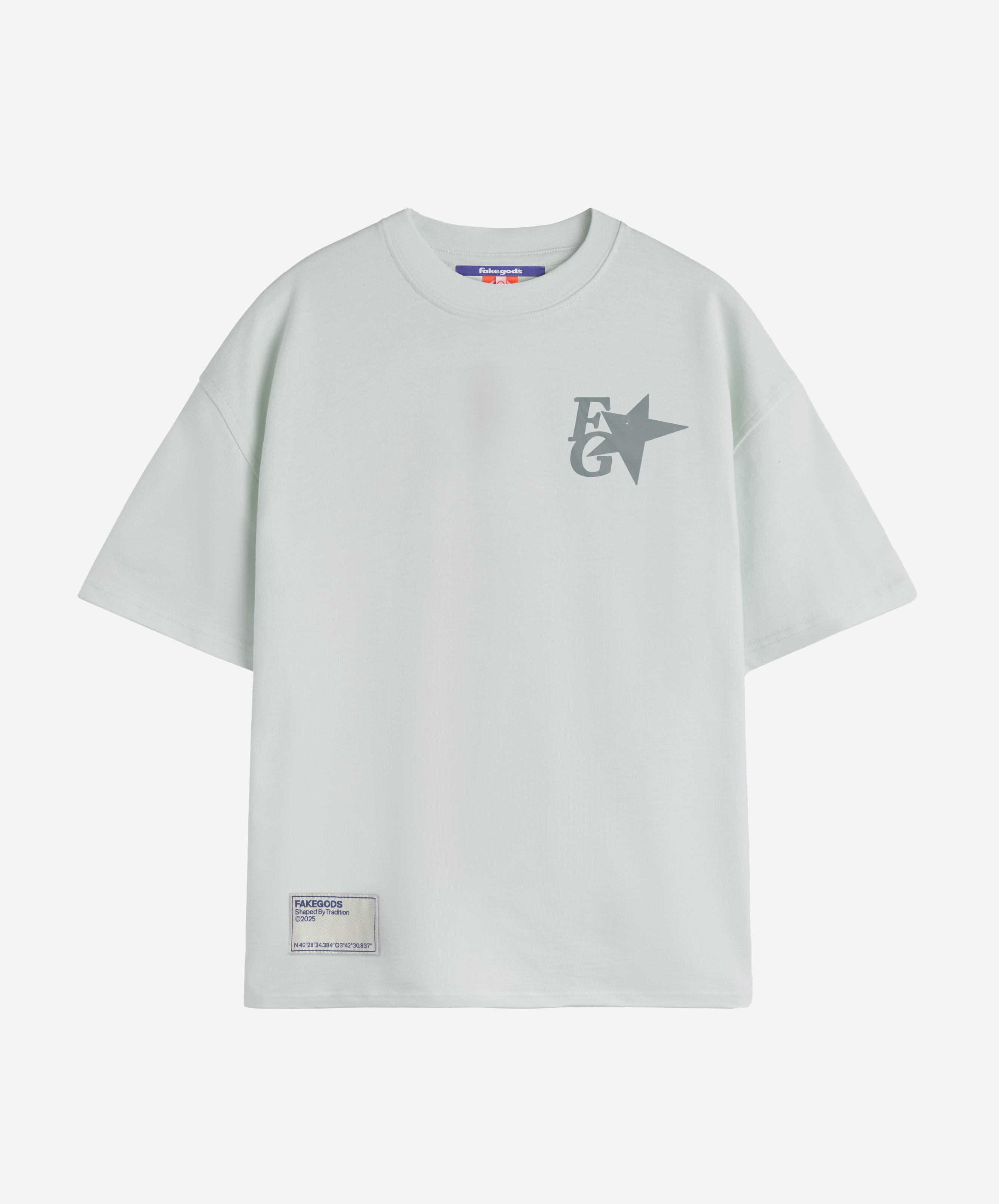 Star Boxy Tee Light Grey