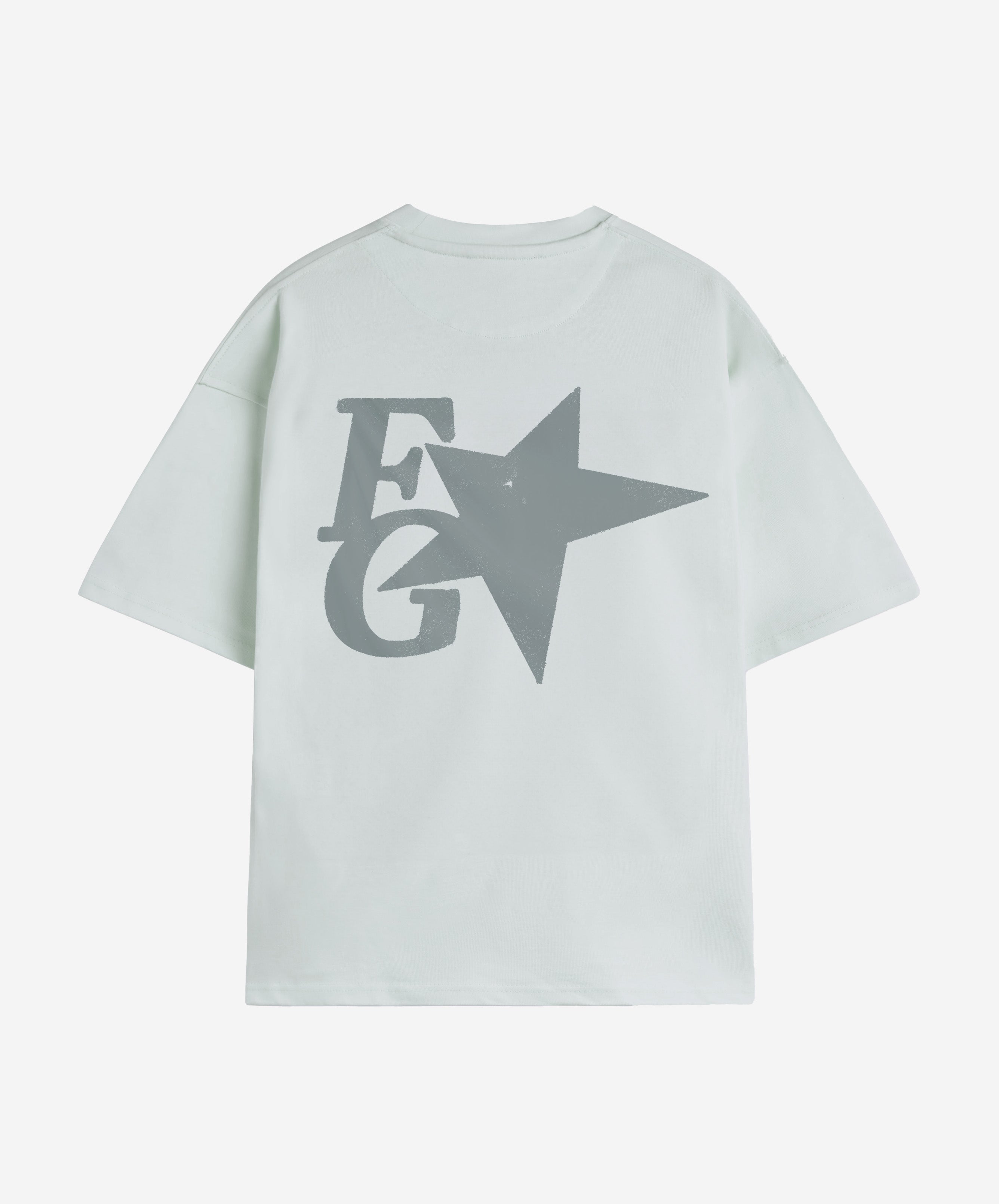 Star Boxy Tee Light Grey