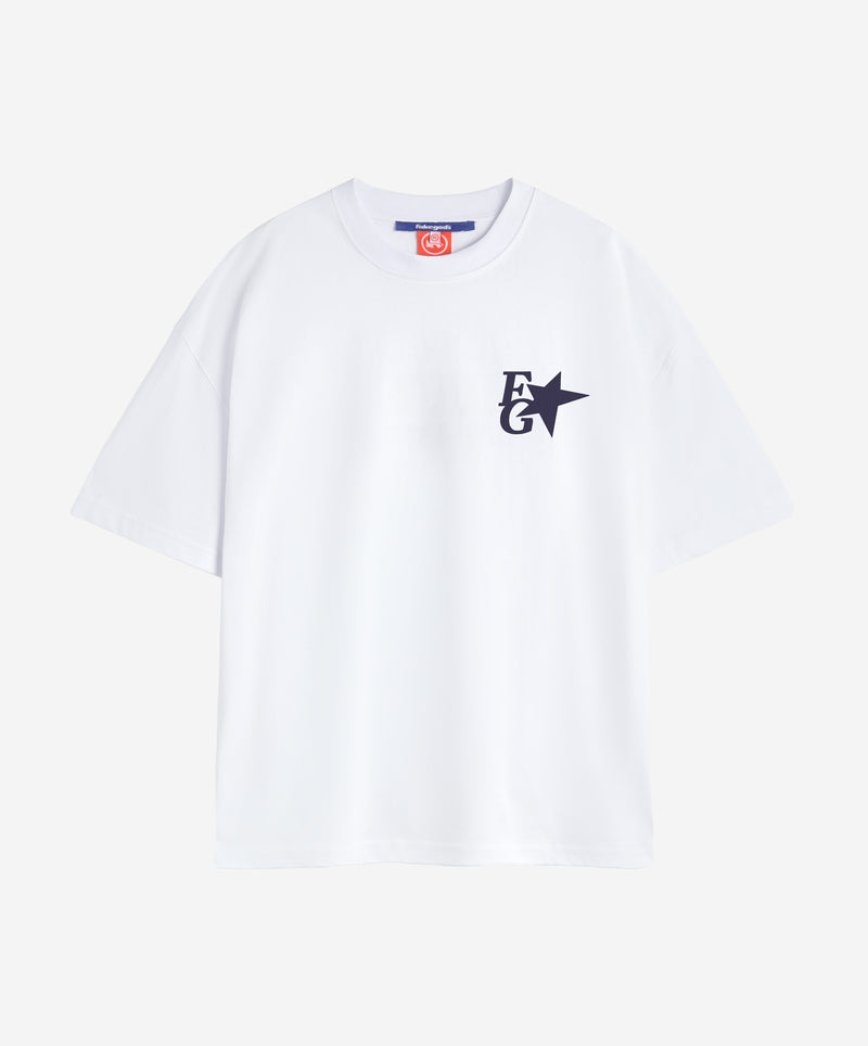 Star Boxy Tee White