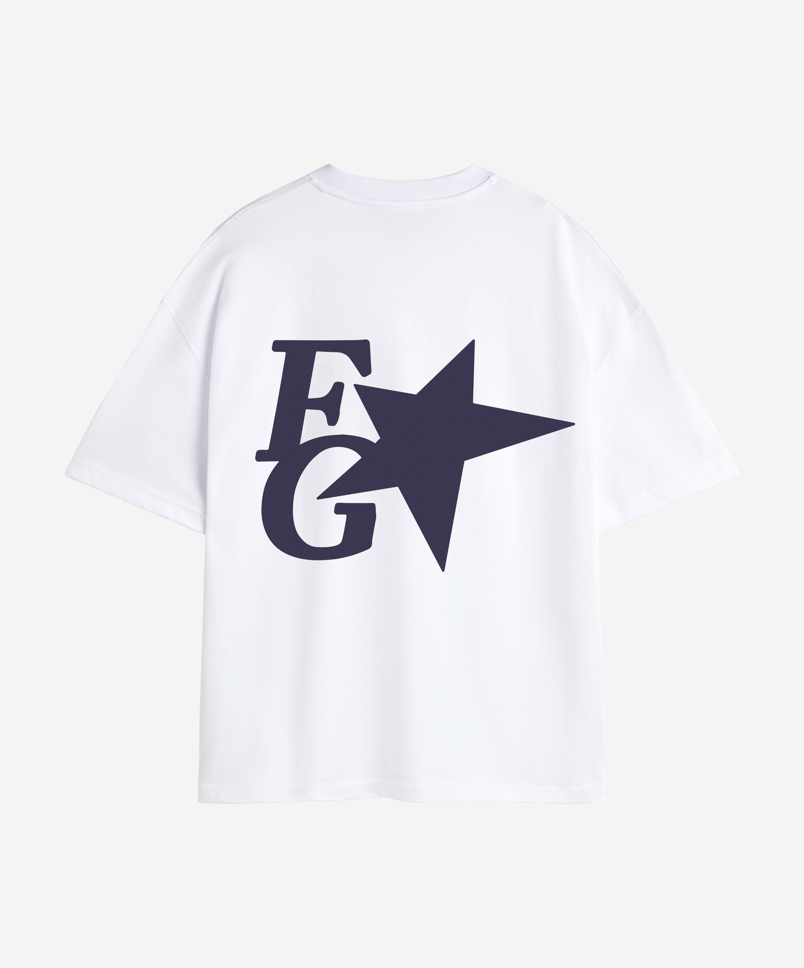 Star Boxy Tee White