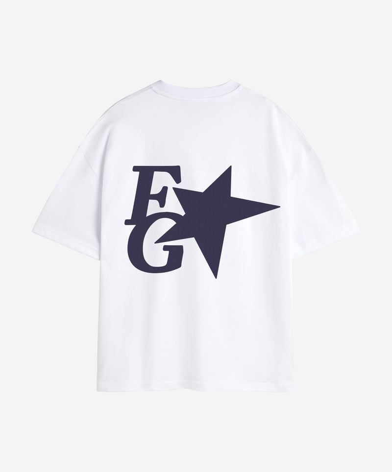 Star Boxy Tee White