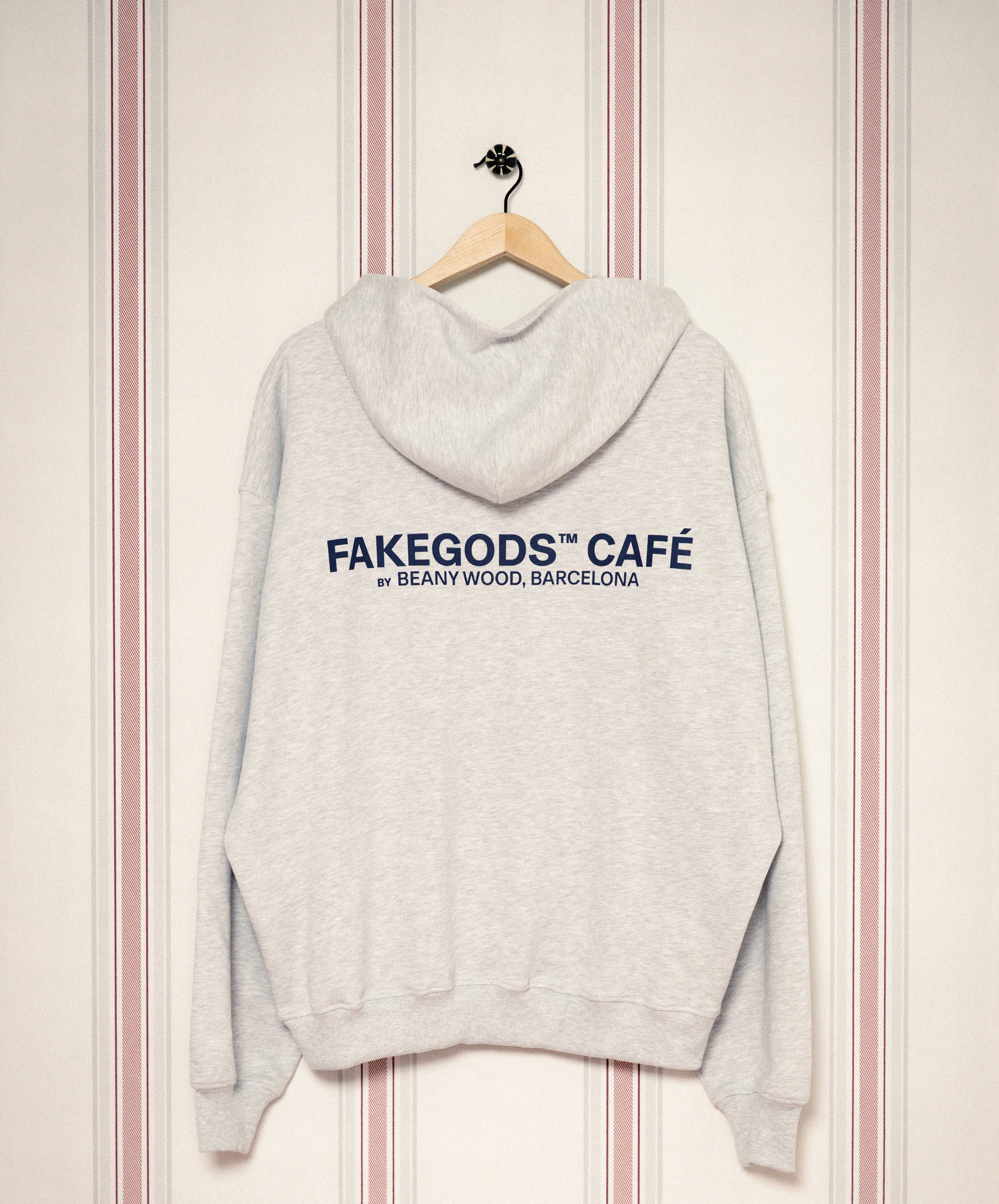 Gods Cafe Hoodie Grey Melange