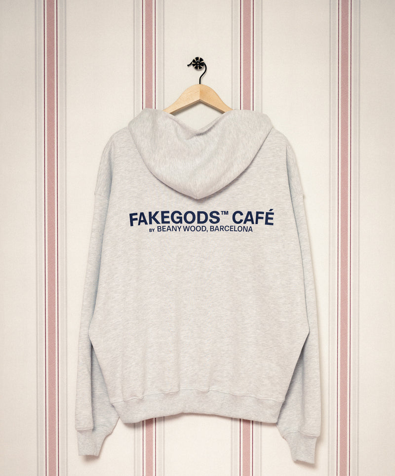 Gods Cafe Hoodie Grey Melange