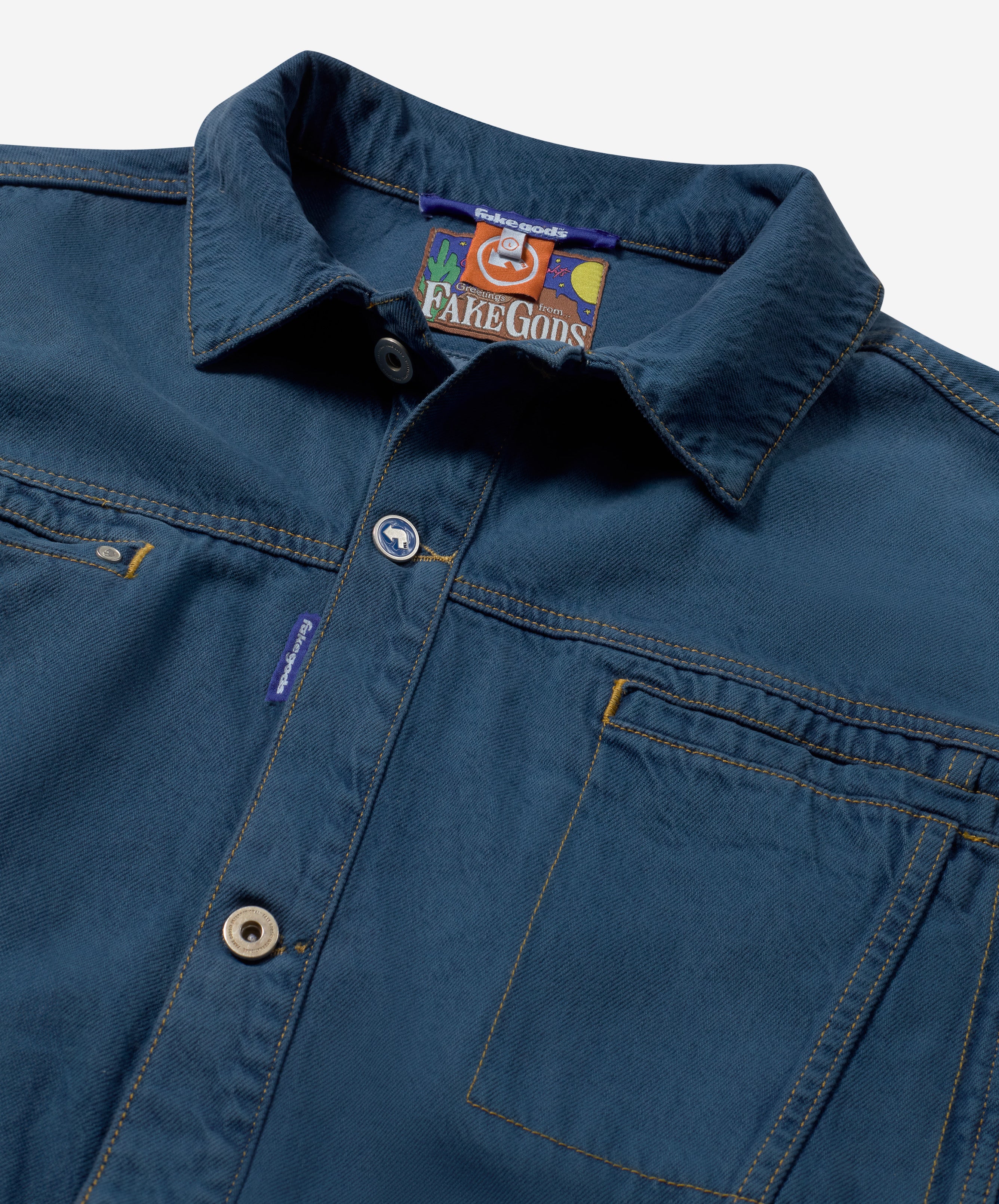Tm Overdyed Denim Jacket Blue