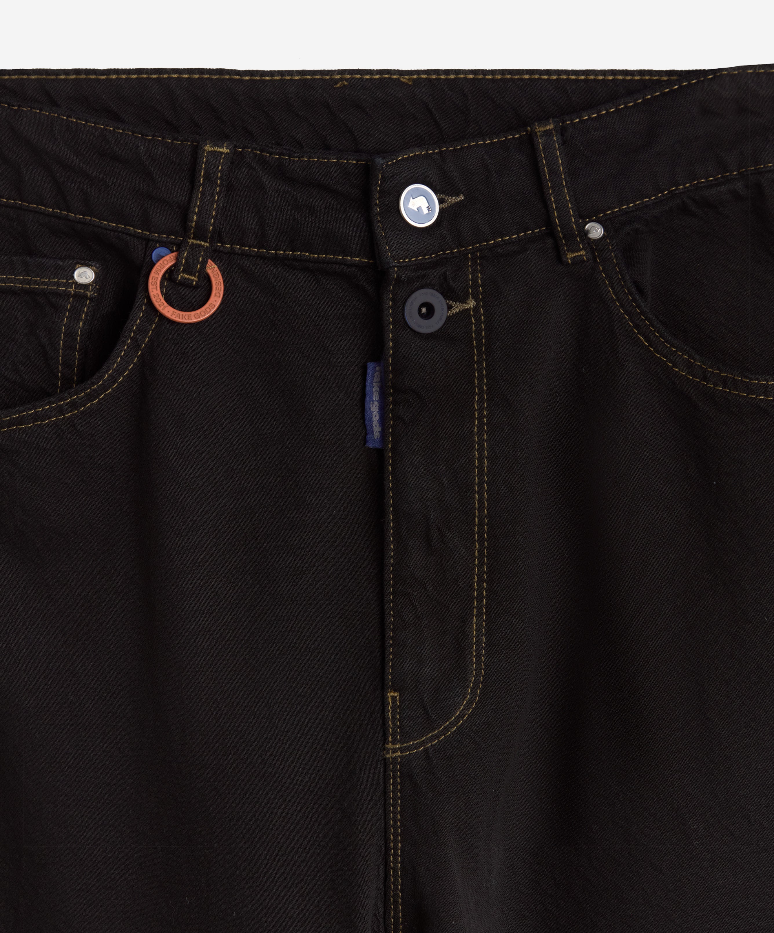 Tm Overdyed Denim Trousers Black