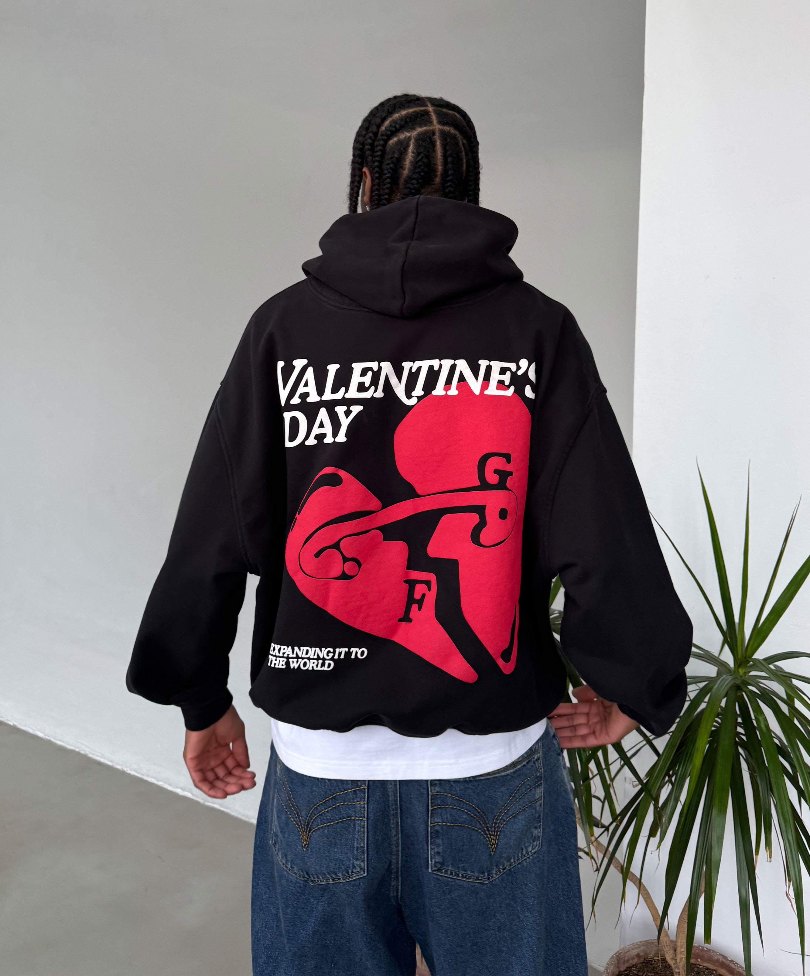 Valentine'S Hoodie Black