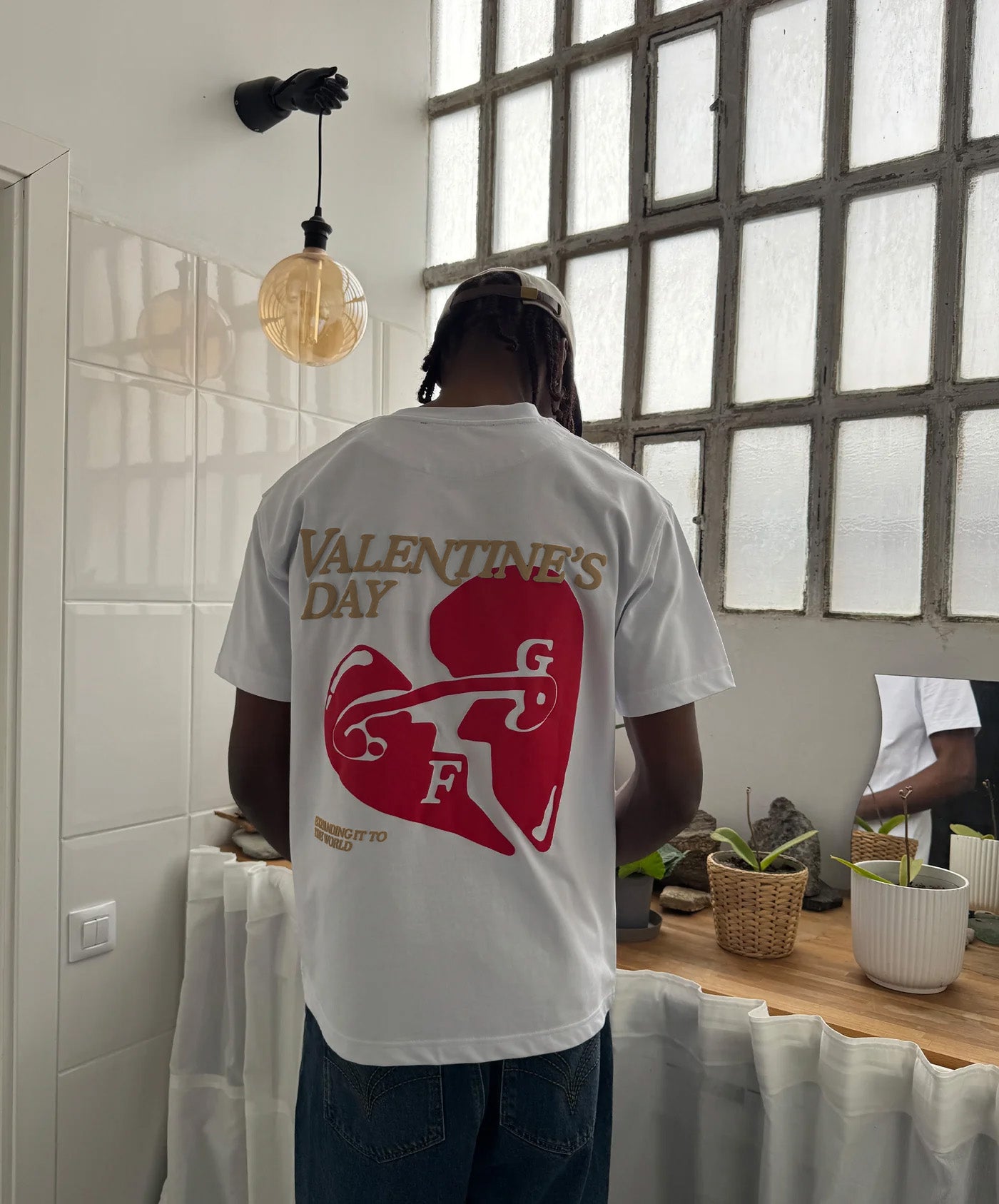Valentine'S Tee White-Red