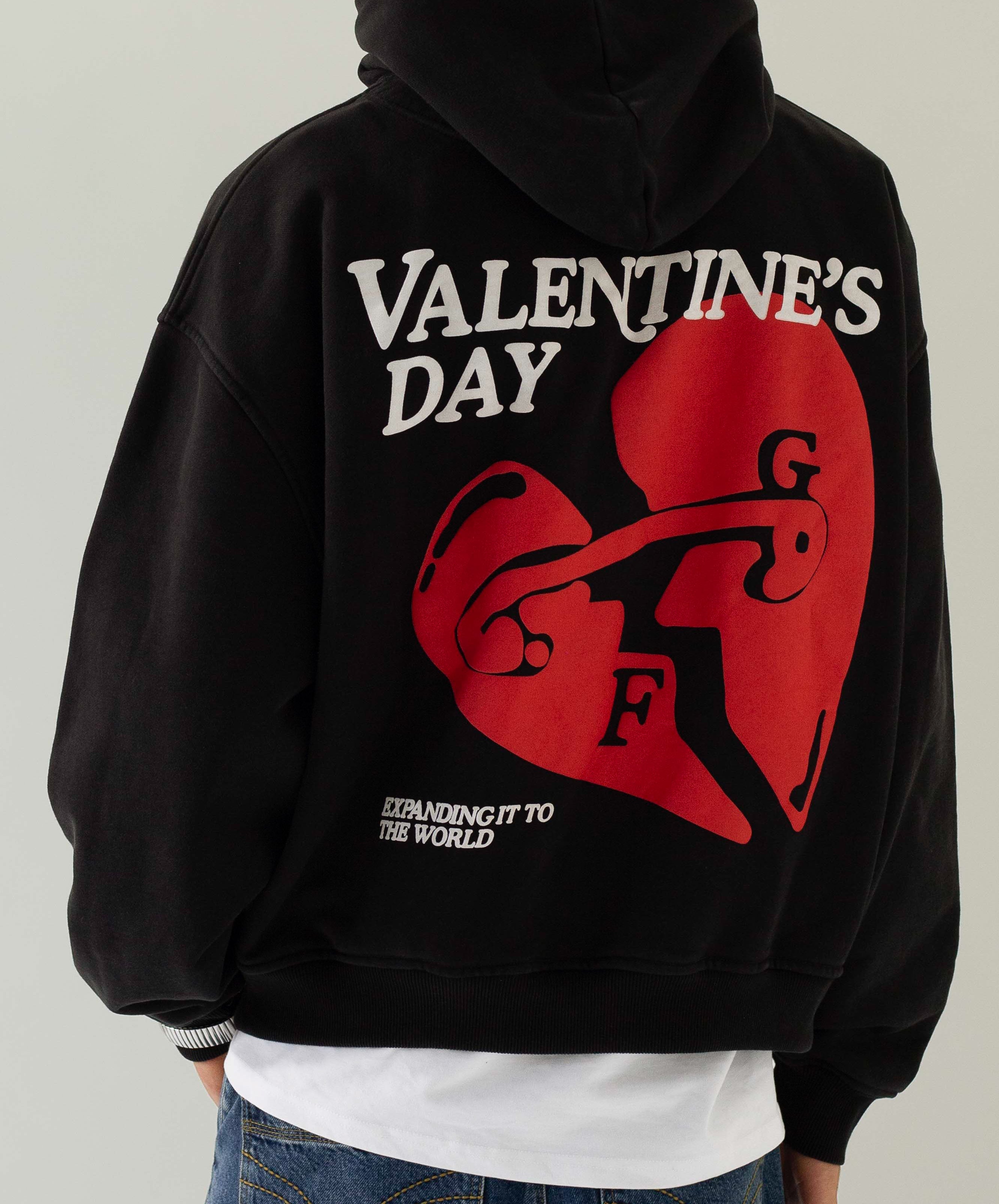 Valentine'S Hoodie Black