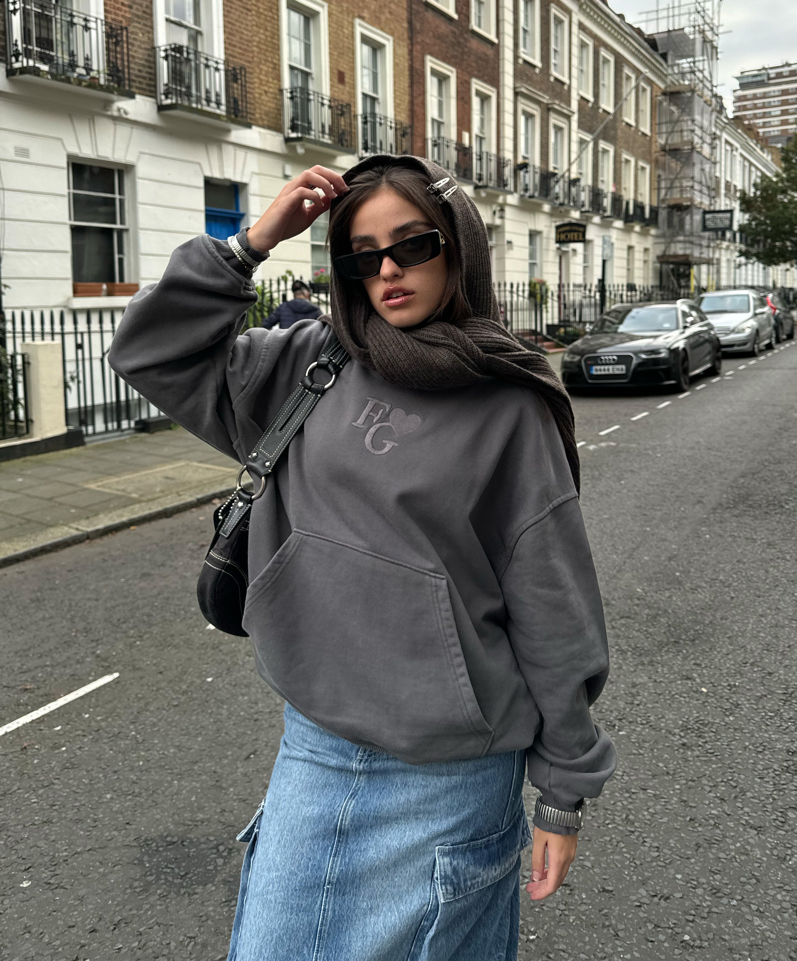Valentine'S Hoodie Dark Grey