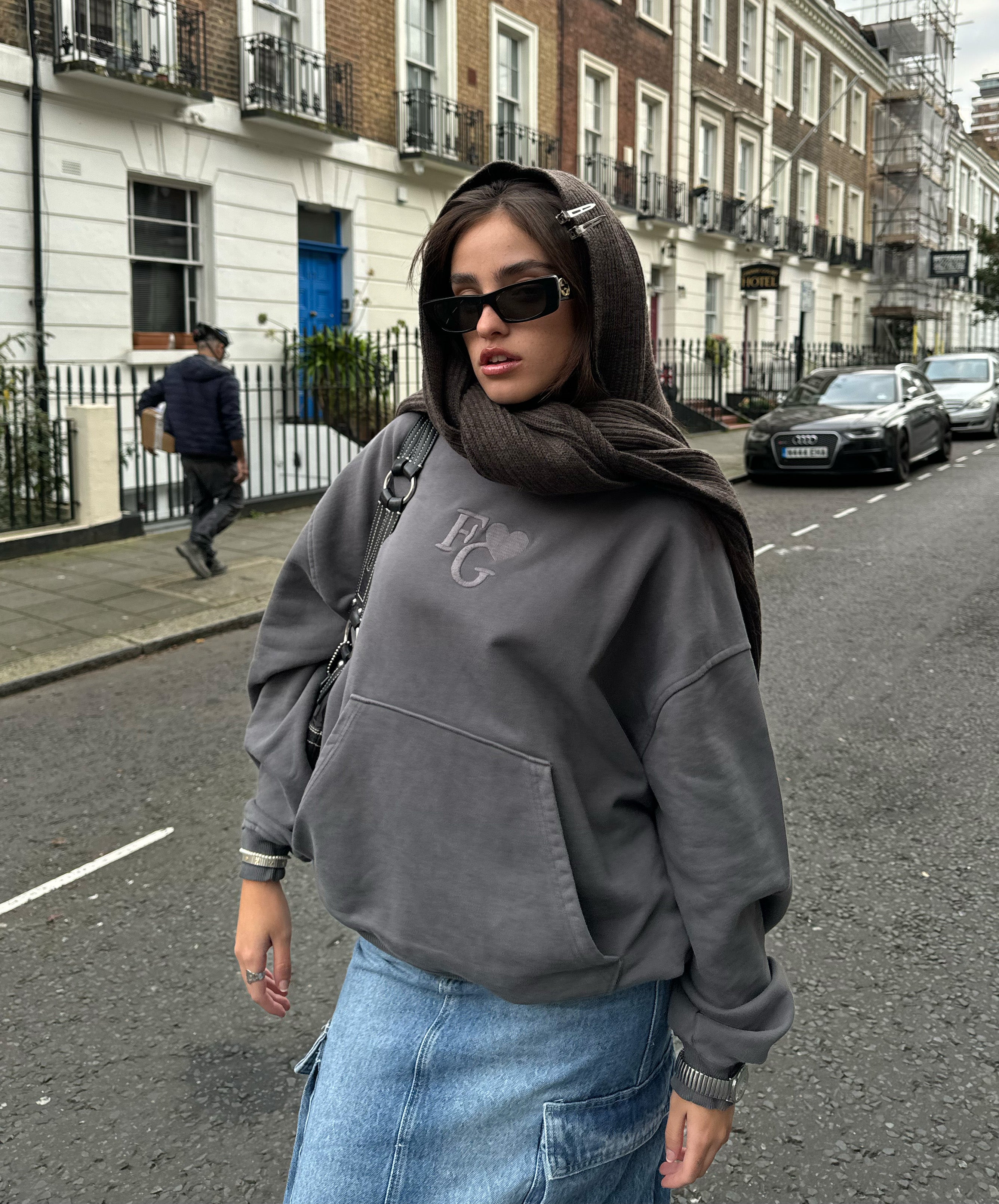Valentine'S Hoodie Dark Grey