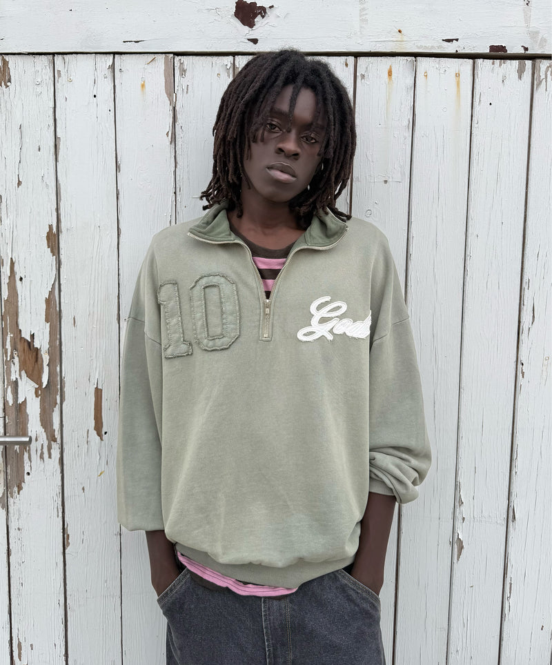 10 Half Zip Green