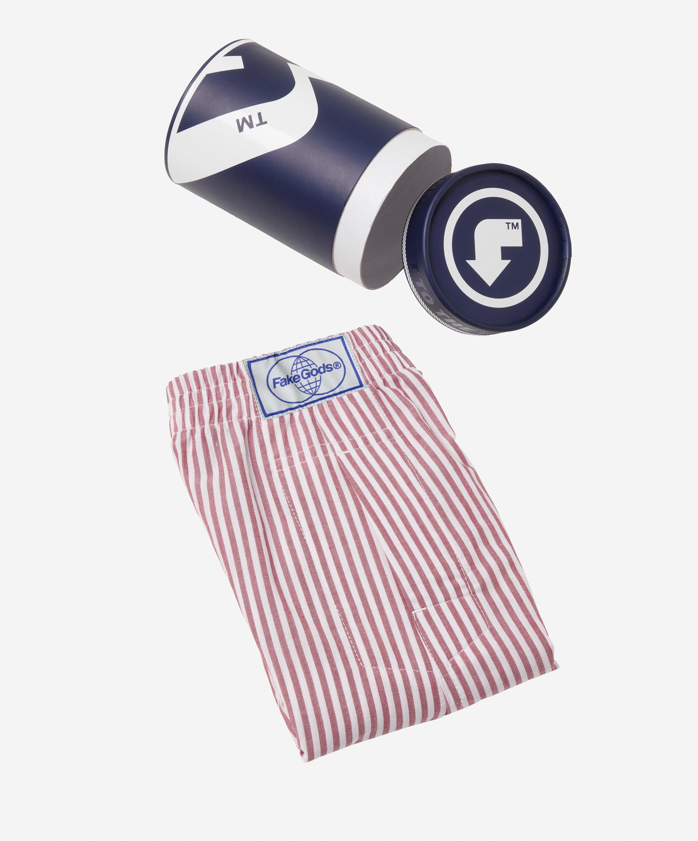 Striped Boxers White-Red