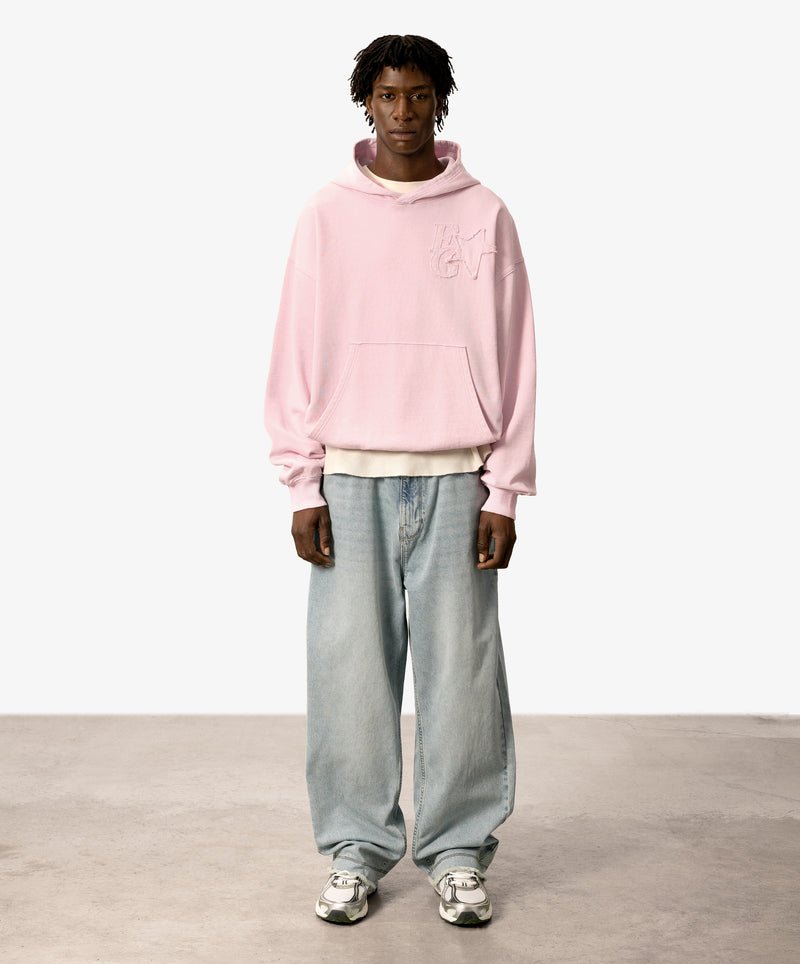 Star Washed Hoodie Rose