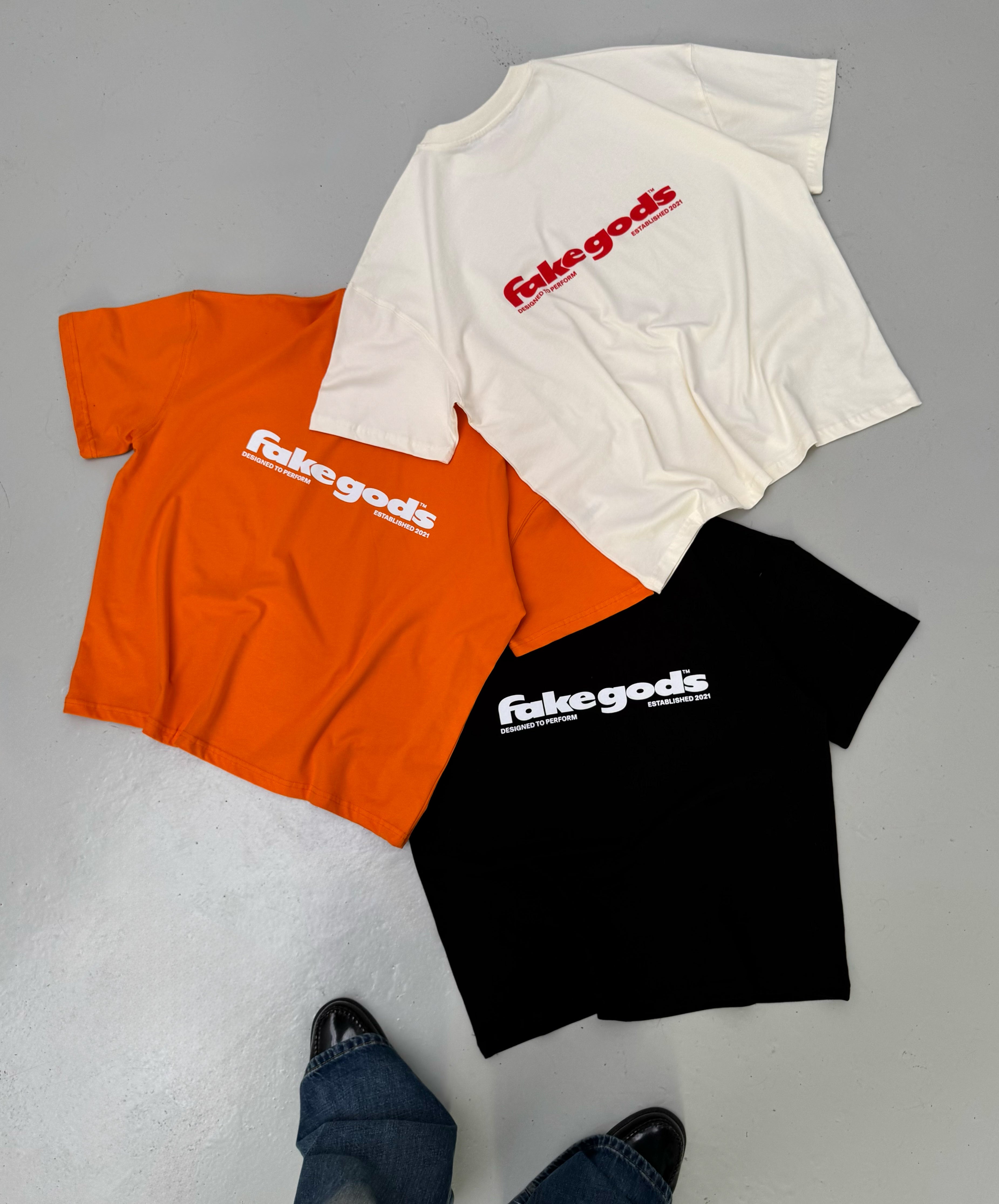 Back To Basics Tee Cream-Red