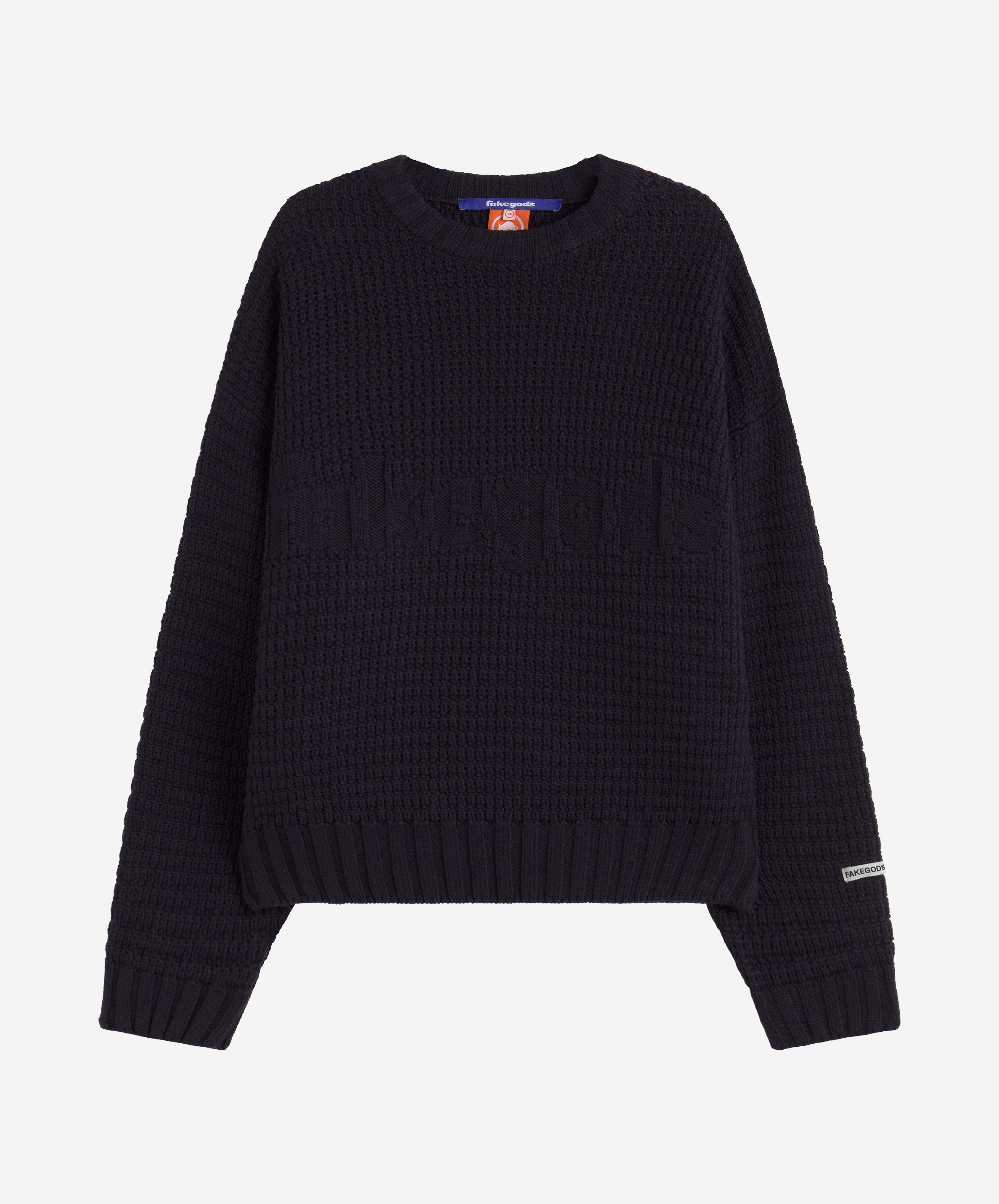 Checkpoint Knitted Sweater Navy