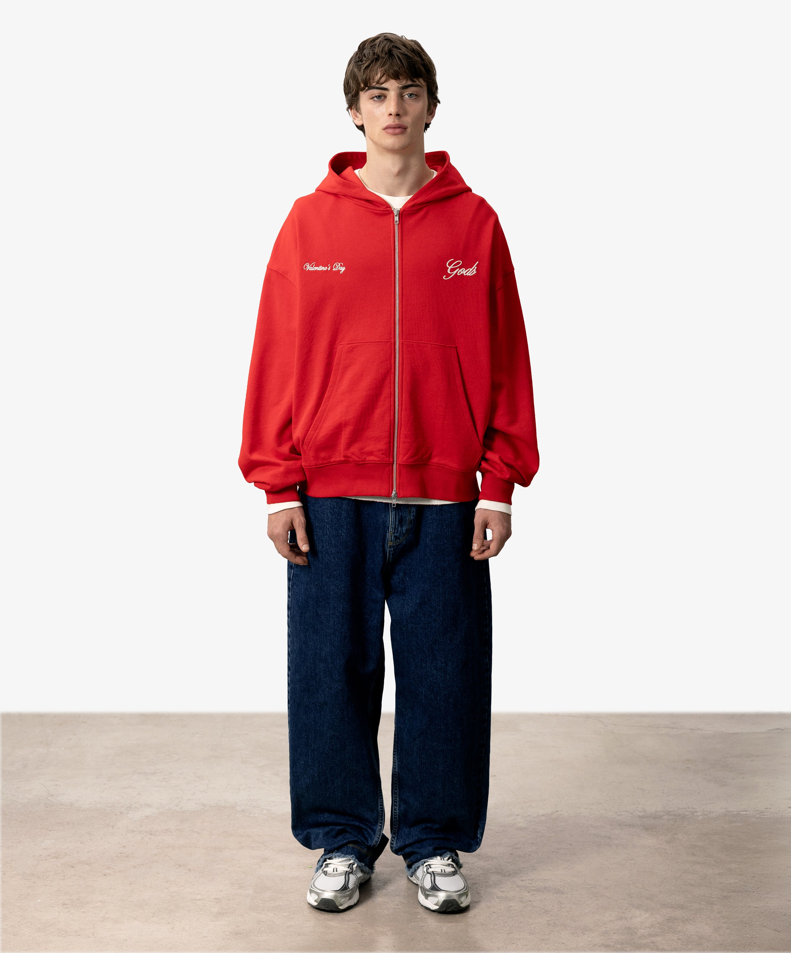 I Love You Zipper Red