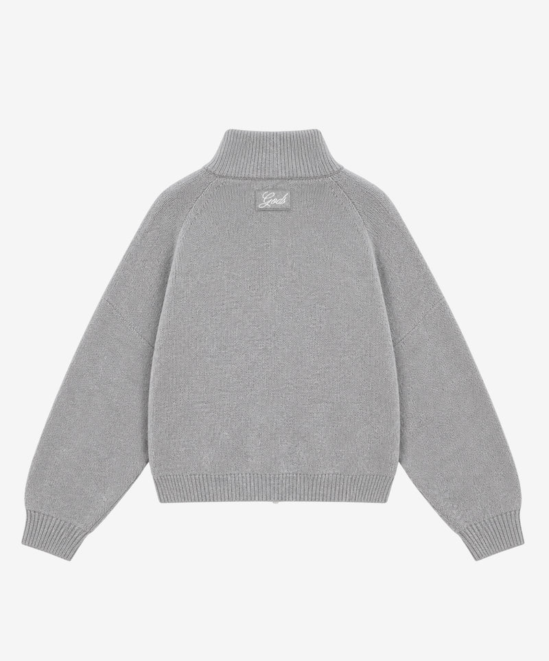 Zipper G Knitted Grey